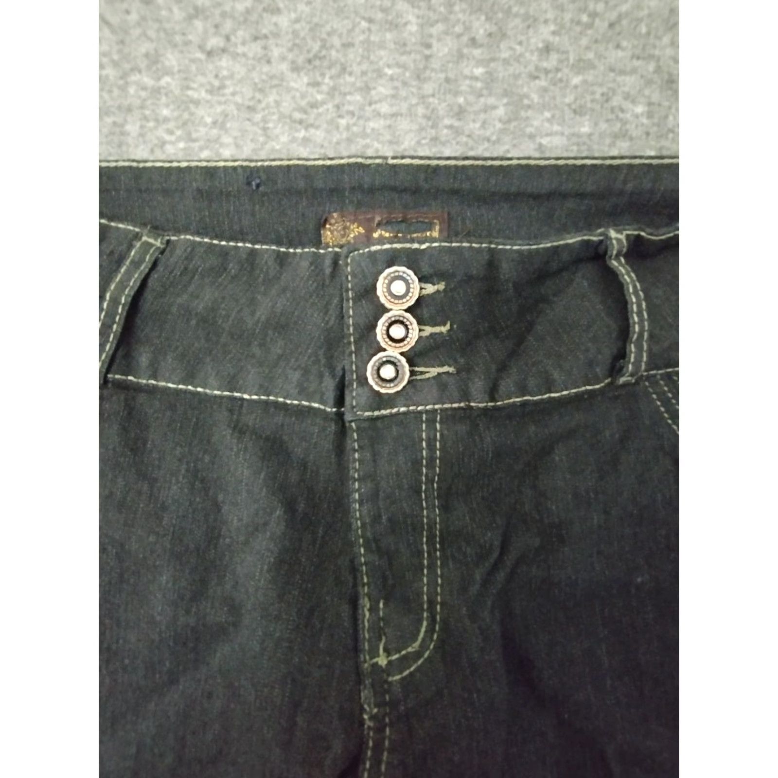 Vintage VINTAGE Unbranded Jeans 3 Button Closure Dark Wash Skinny Women's 21/22 Size 42" / US 20 - 3 Thumbnail