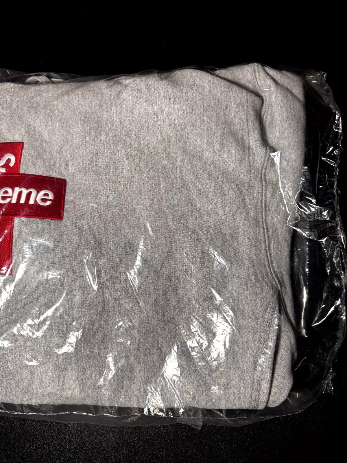 Supreme Supreme Cross Box Logo Hoodie Grey Sweatshirt Size US XL / EU 56 / 4 - 5 Thumbnail