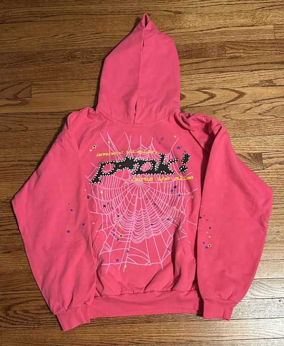 Sp5der P*Nk Hoodie Pink