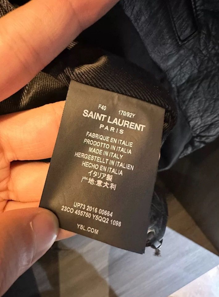 Saint Laurent Paris × Yves Saint Laurent Saint Laurent SLP Blood Tooth Skin jacket 2412-Nextarrow Size M / US 6-8 / IT 42-44 - 5 Thumbnail