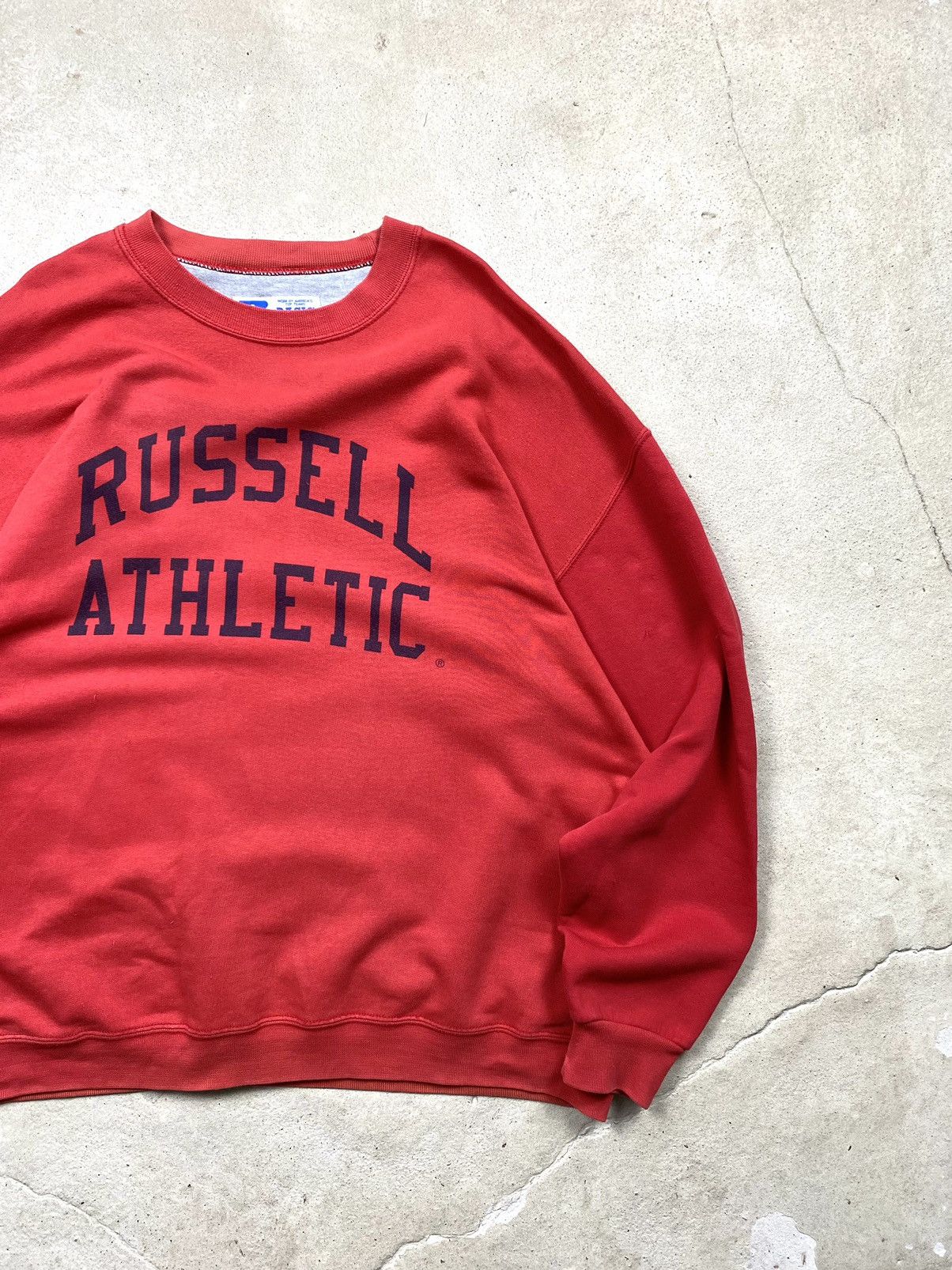 Russell Athletic Vintage 1990s Russell Athletic Faded Sweatshirt Hype Y2K Size US XL / EU 56 / 4 - 3 Thumbnail