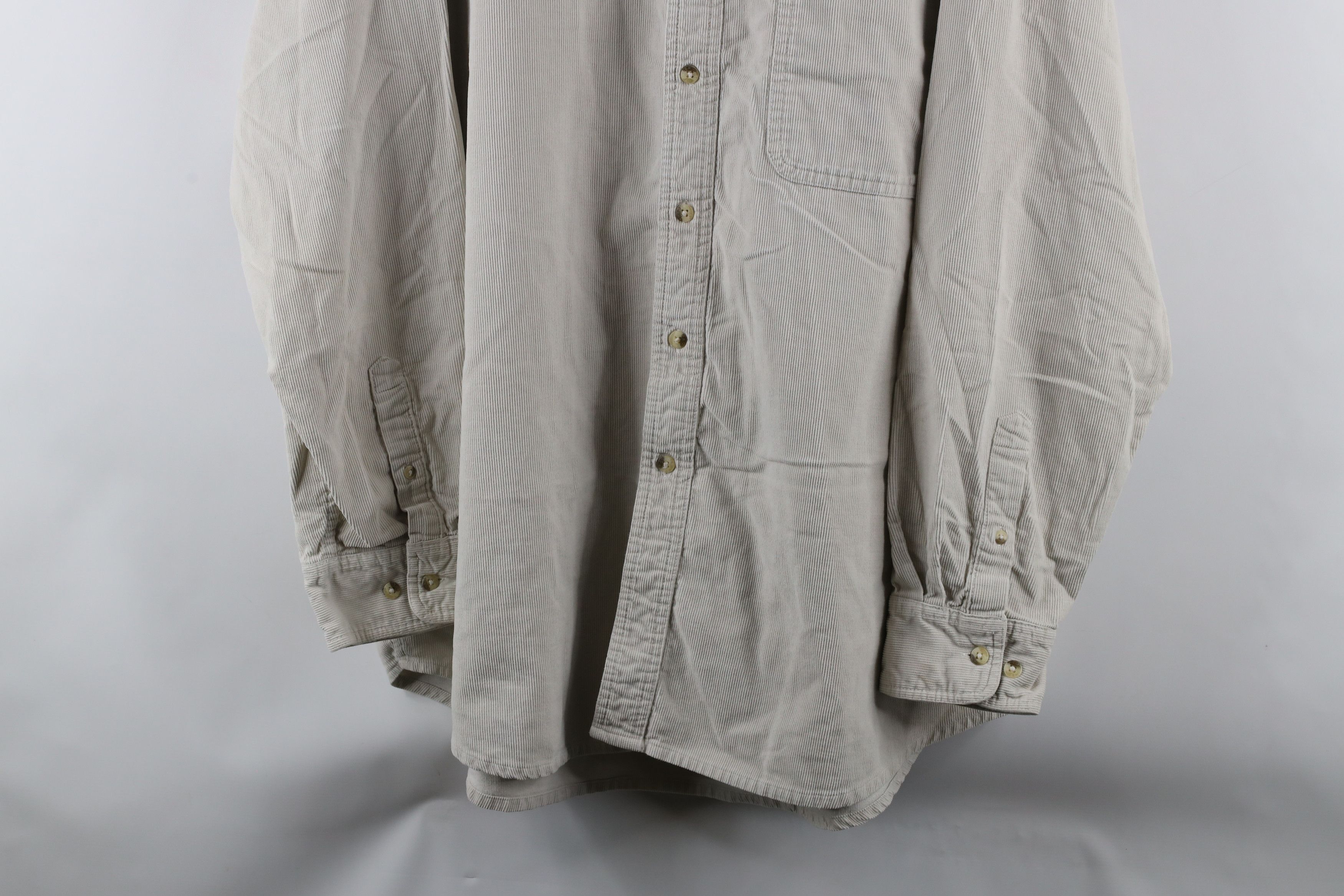 Vintage Vintage 90s Streetwear Collared Button Down Shirt Gray Size US XL / EU 56 / 4 - 3 Thumbnail