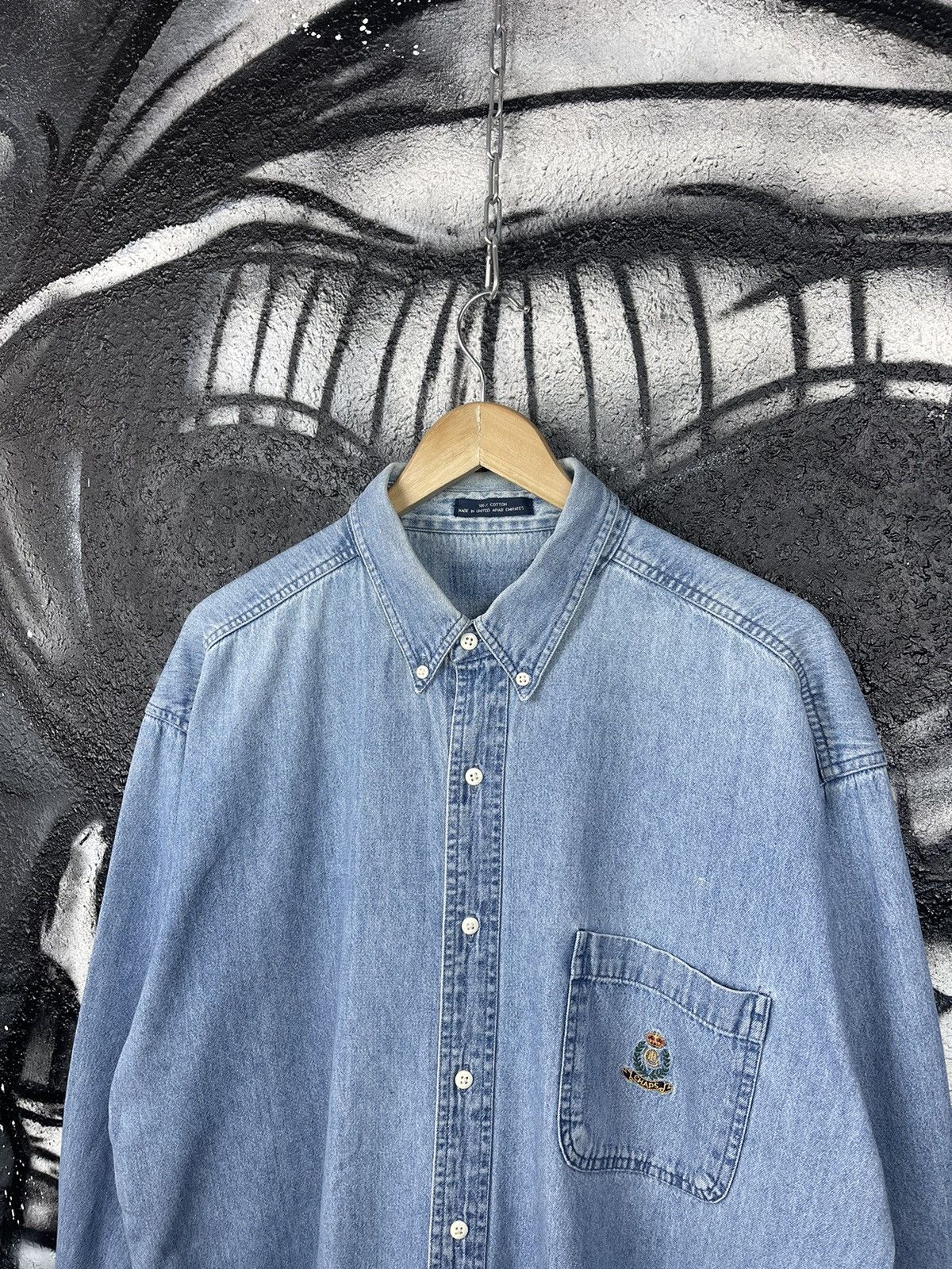 Chaps Ralph Lauren Vintage Ralph Lauren CHAPS Denim Shirt Button-Down Men’s XL Size US L / EU 52-54 / 3 - 3 Thumbnail