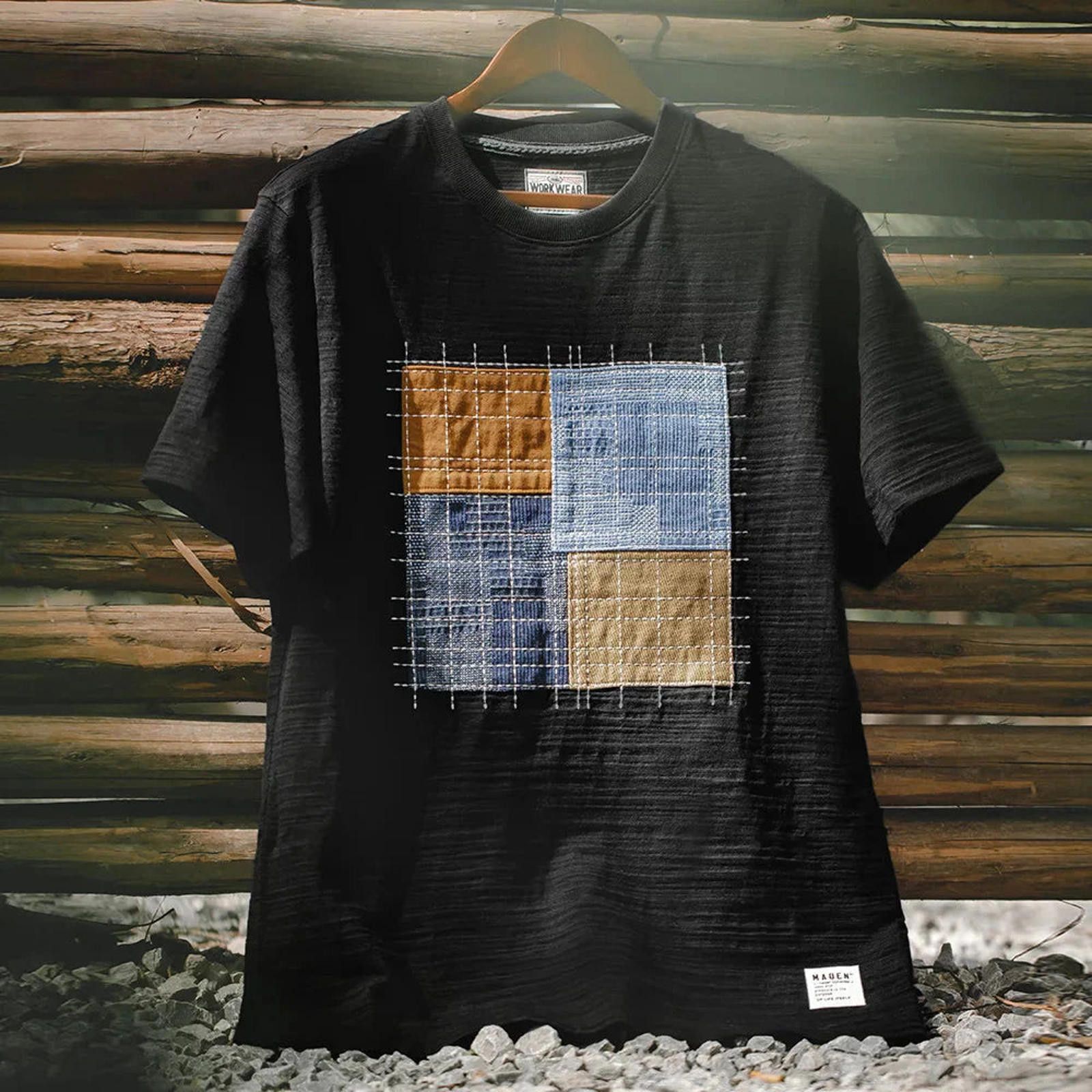 Vintage Denim Applique Patch T-Shirt Size US M / EU 48-50 / 2 - 5 Thumbnail