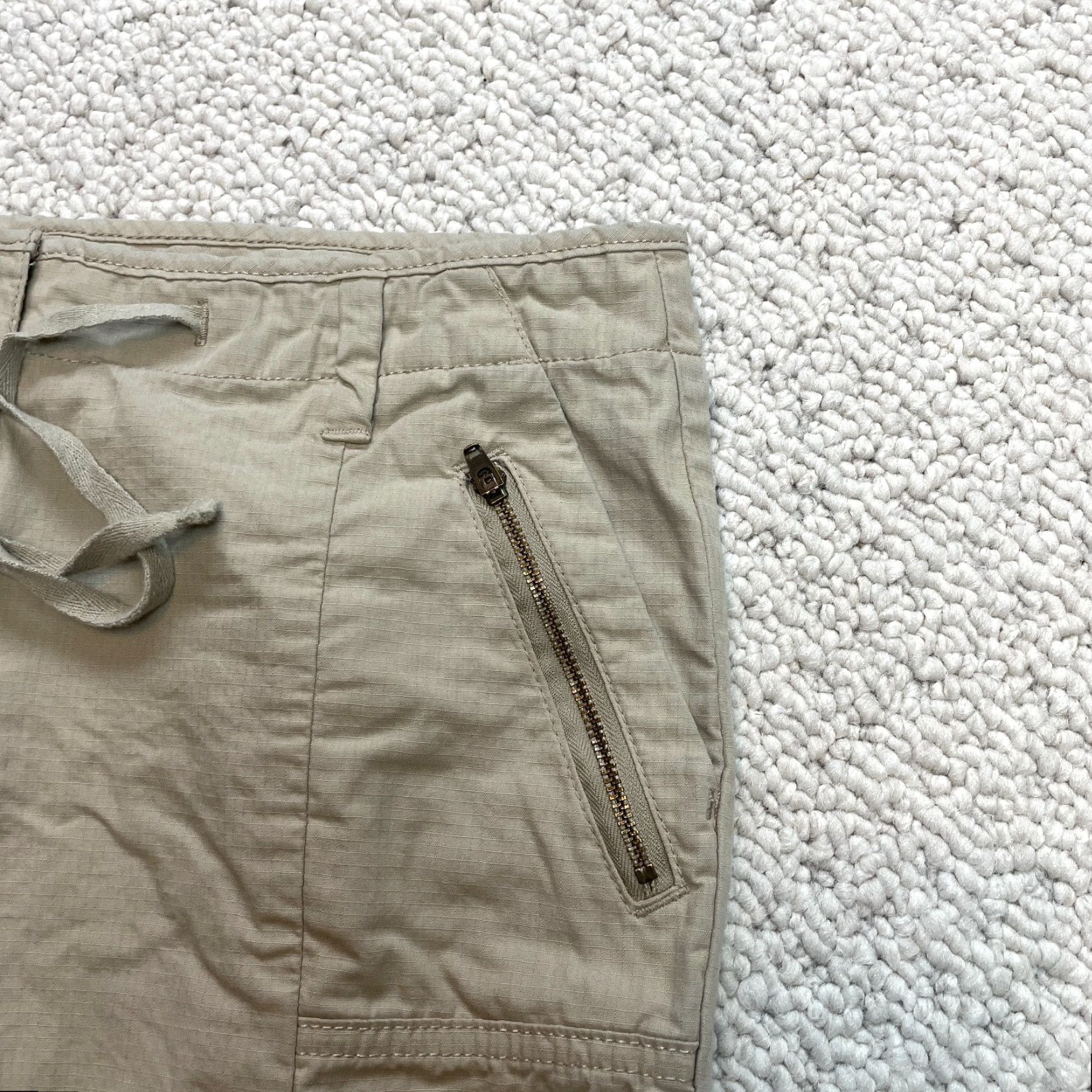 Tommy Hilfiger VINTAGE Tommy Hilfiger Ankle Pants Womens 4 Beige Zip Pockets Cotton Straight 32x25 Size 27" / US 4 / IT 40 - 7 Thumbnail