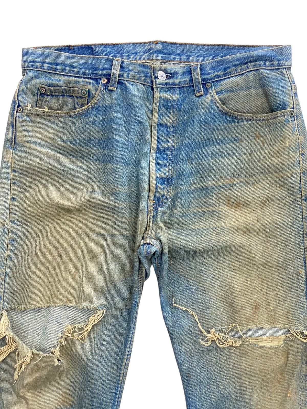 Levi's Levi’s 501 90’s Mud Wash Ripped Jeans Size US 34 / EU 50 - 2 Thumbnail