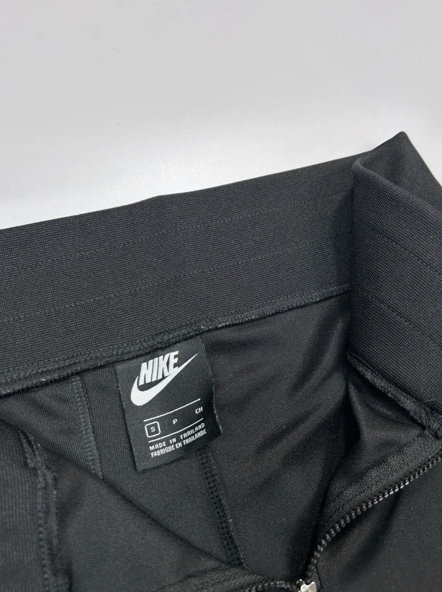 Other Vintage Nike Track Pants Jet Black Polyester White Y2K Size 30" / US 8 / IT 44 - 6 Thumbnail