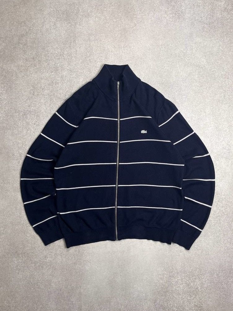 Lacoste × Vintage VINTAGE LACOSTE KNIT WOOL ZIP SWEATER Y2K Size US XL / EU 56 / 4 - 1 Thumbnail