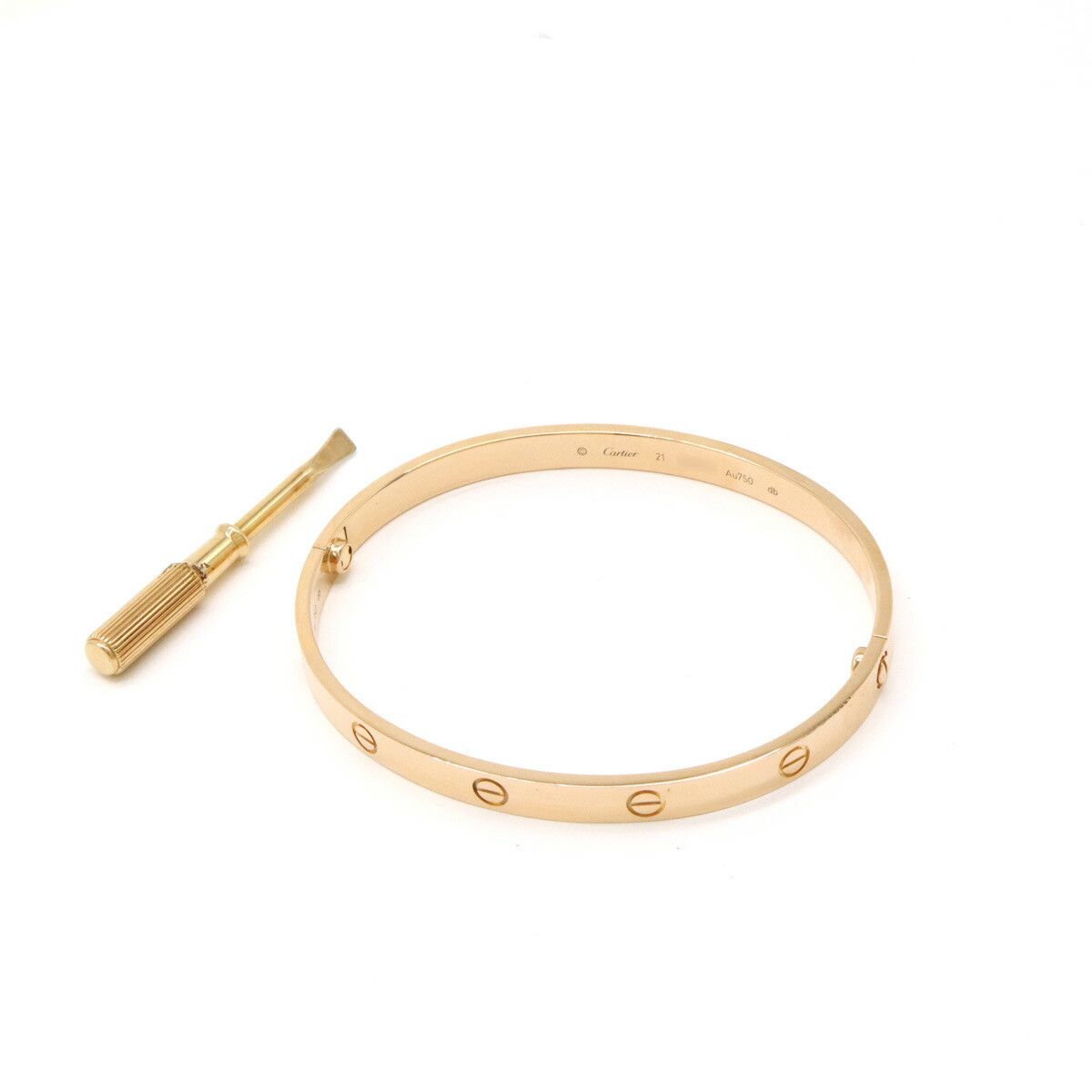 Cartier Cartier Cartier LOVE Au750 Bracelet Size 21 Crocodile skin Bangle B6036019 Size ONE SIZE - 1 Thumbnail