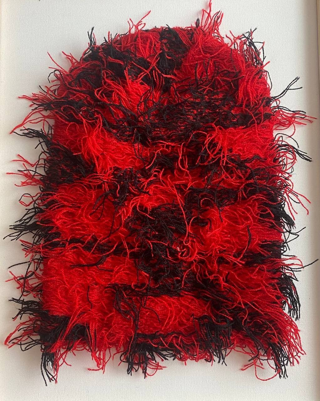 Japanese Brand DISTRESSED Red/Balck Y2k Opium BALACLAVA Hat Size ONE SIZE - 4 Thumbnail