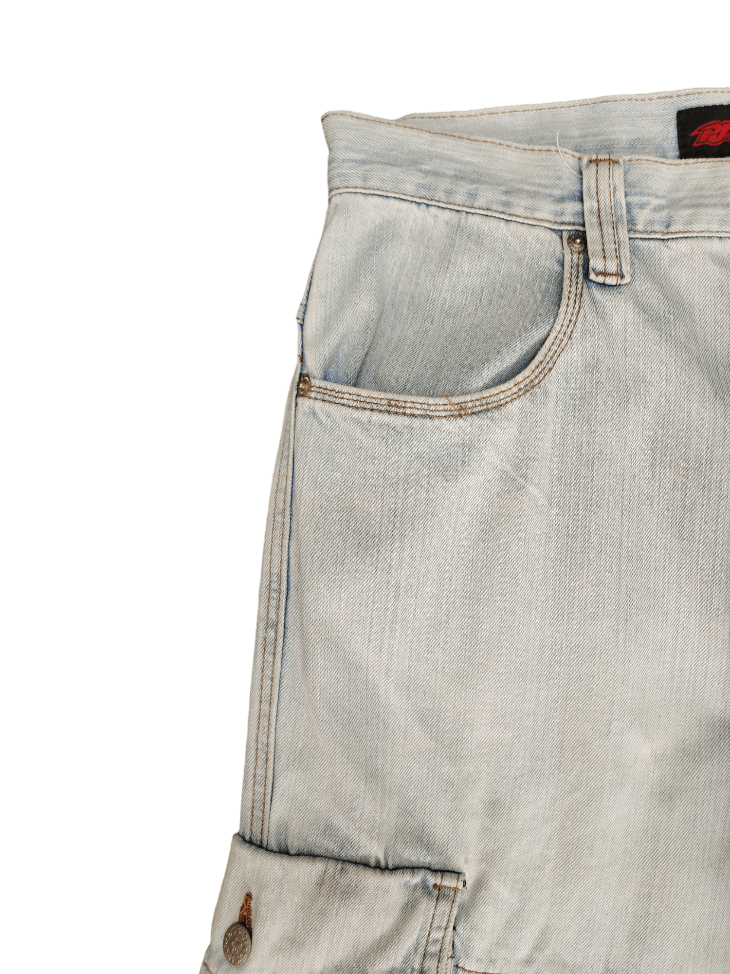 JNCO Baggy Jeans PJ Surf Light Wash Cargo Wide Leg Denim Y2k Jnco Size US 34 / EU 50 - 4 Thumbnail