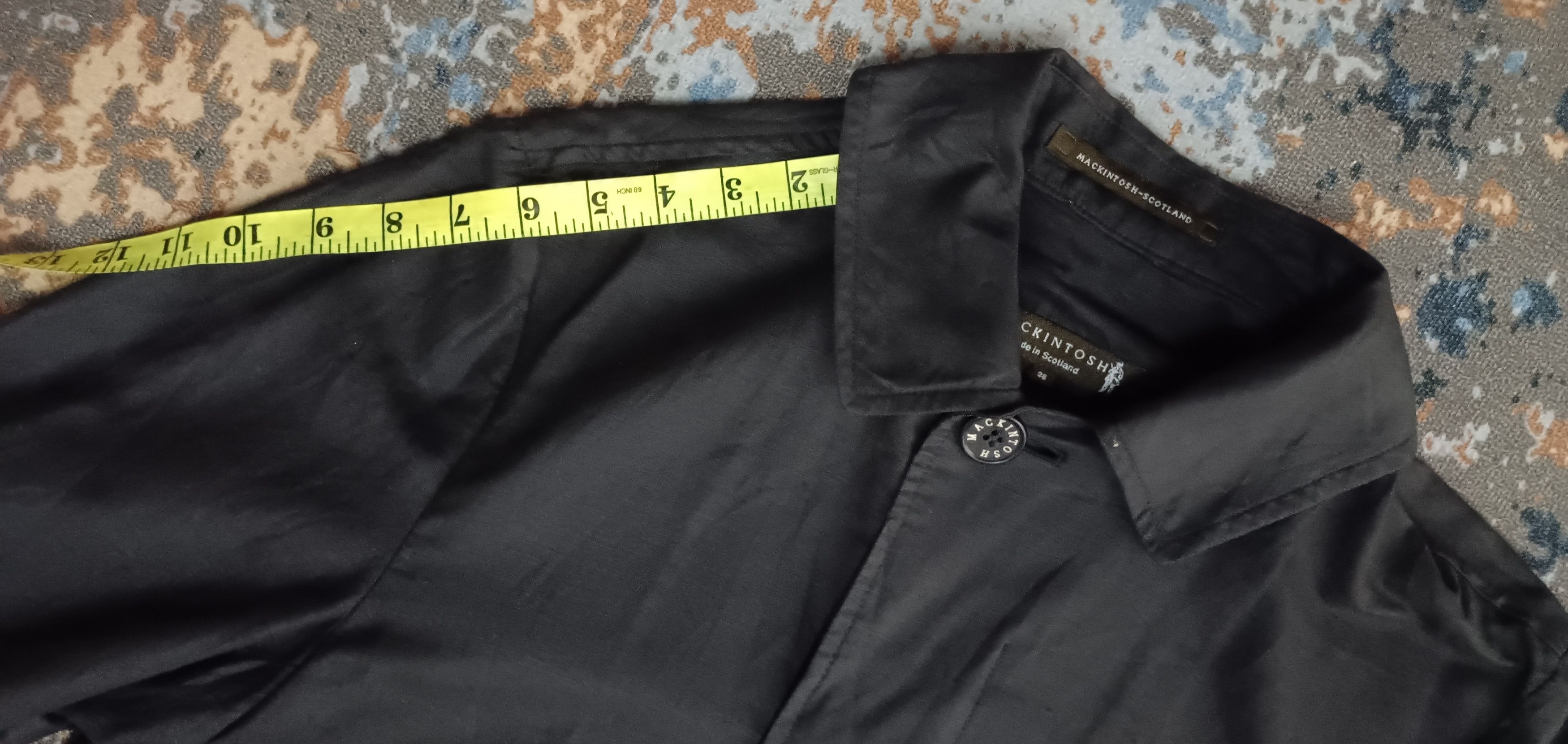 Mackintosh Rare💥Mackintosh Scotland Button Up Super Black Jacket Size US M / EU 48-50 / 2 - 12 Thumbnail