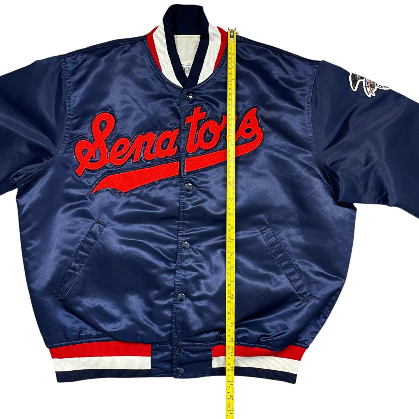 MLB VTG 90s WASHINGTON SENATORS STARTER COOPERSTOWN SATIN JACKET Size US L / EU 52-54 / 3 - 11 Thumbnail