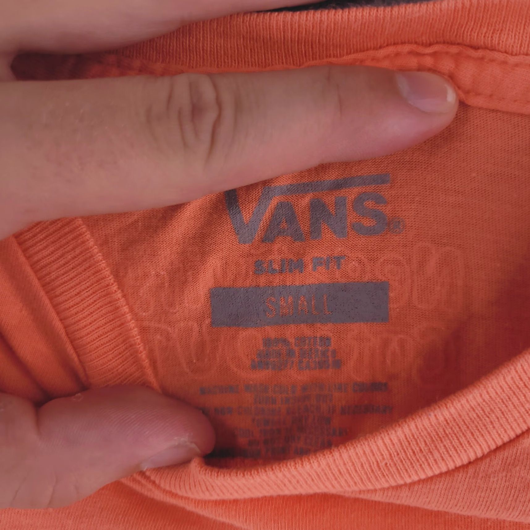 Vans Vans Shirt Mens Small Slim Fit Off the Wall Short Sleeve Orange Size US S / EU 44-46 / 1 - 3 Thumbnail