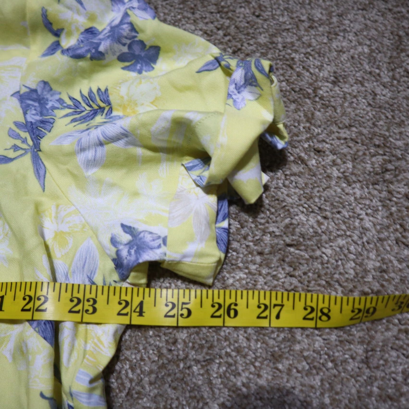 Vintage CJ Banks Yellow Shirt Women Plus Size 1X Floral Palm Blue Flower Blouse T-Shirt Size XL / US 12-14 / IT 48-50 - 5 Thumbnail