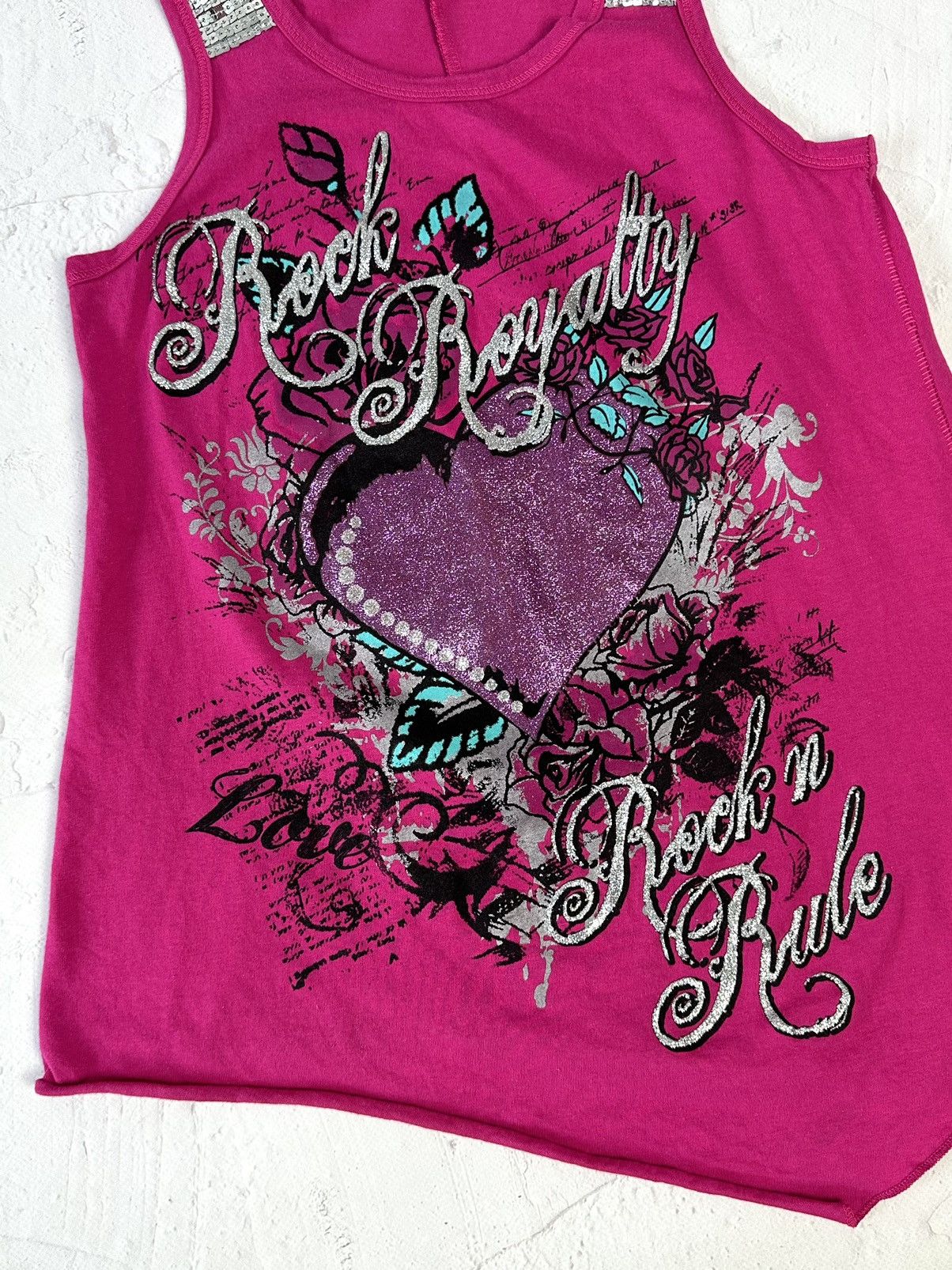If Six Was Nine Vintage Pink Printed Asymmetrical Top Size S / US 4 / IT 40 - 3 Thumbnail