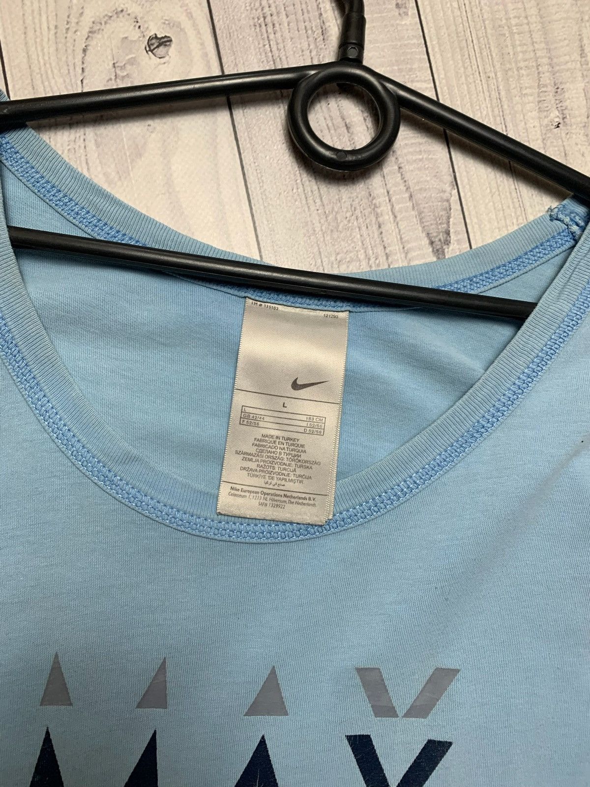 Nike × Vintage Vintage Nike air max tee blue size L Size US L / EU 52-54 / 3 - 4 Thumbnail