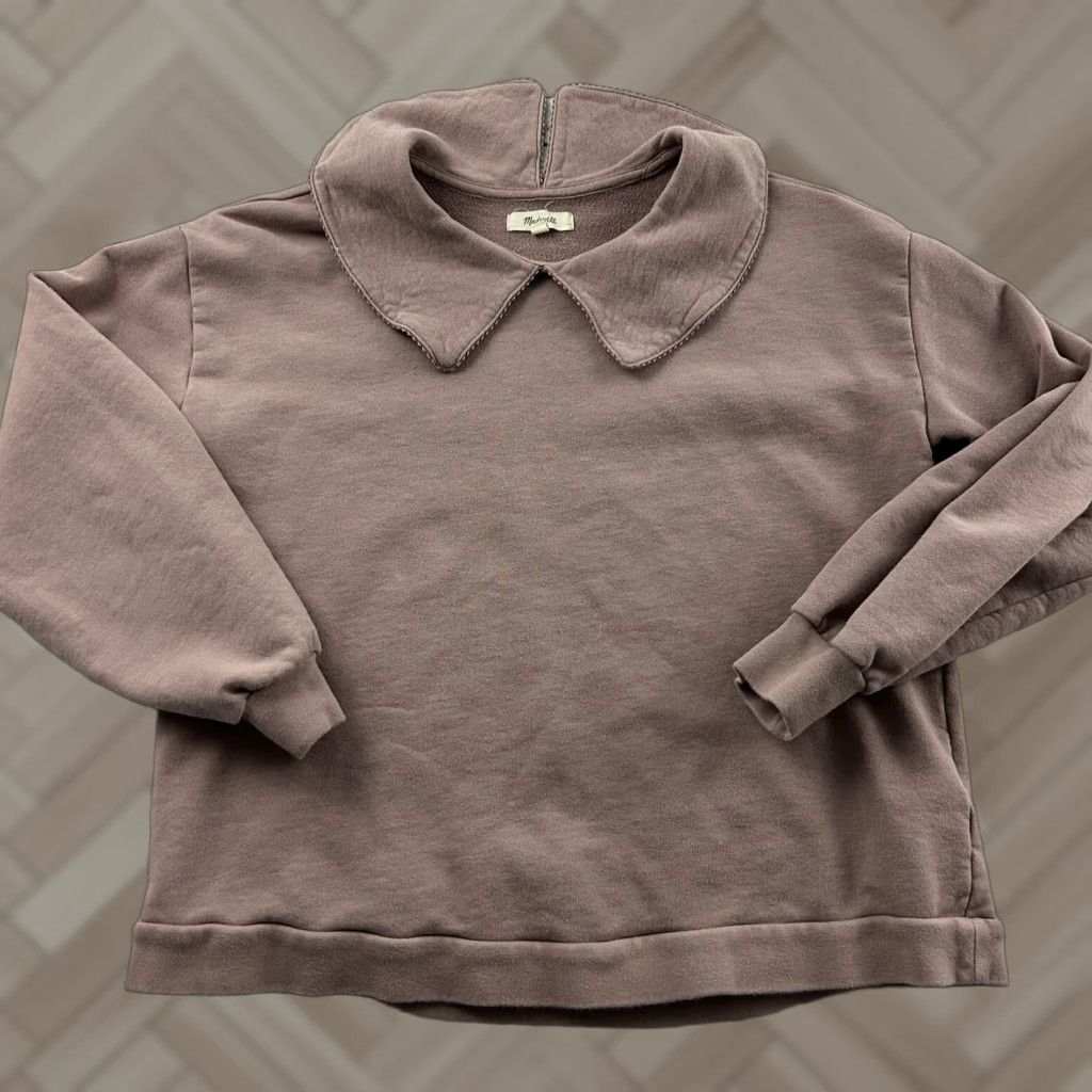 Madewell Madewell Sweatshirt Women XS Pullover Scallop Collar Pink MAEVE Shirt Size XS / US 0-2 / IT 36-38 - 1 Thumbnail