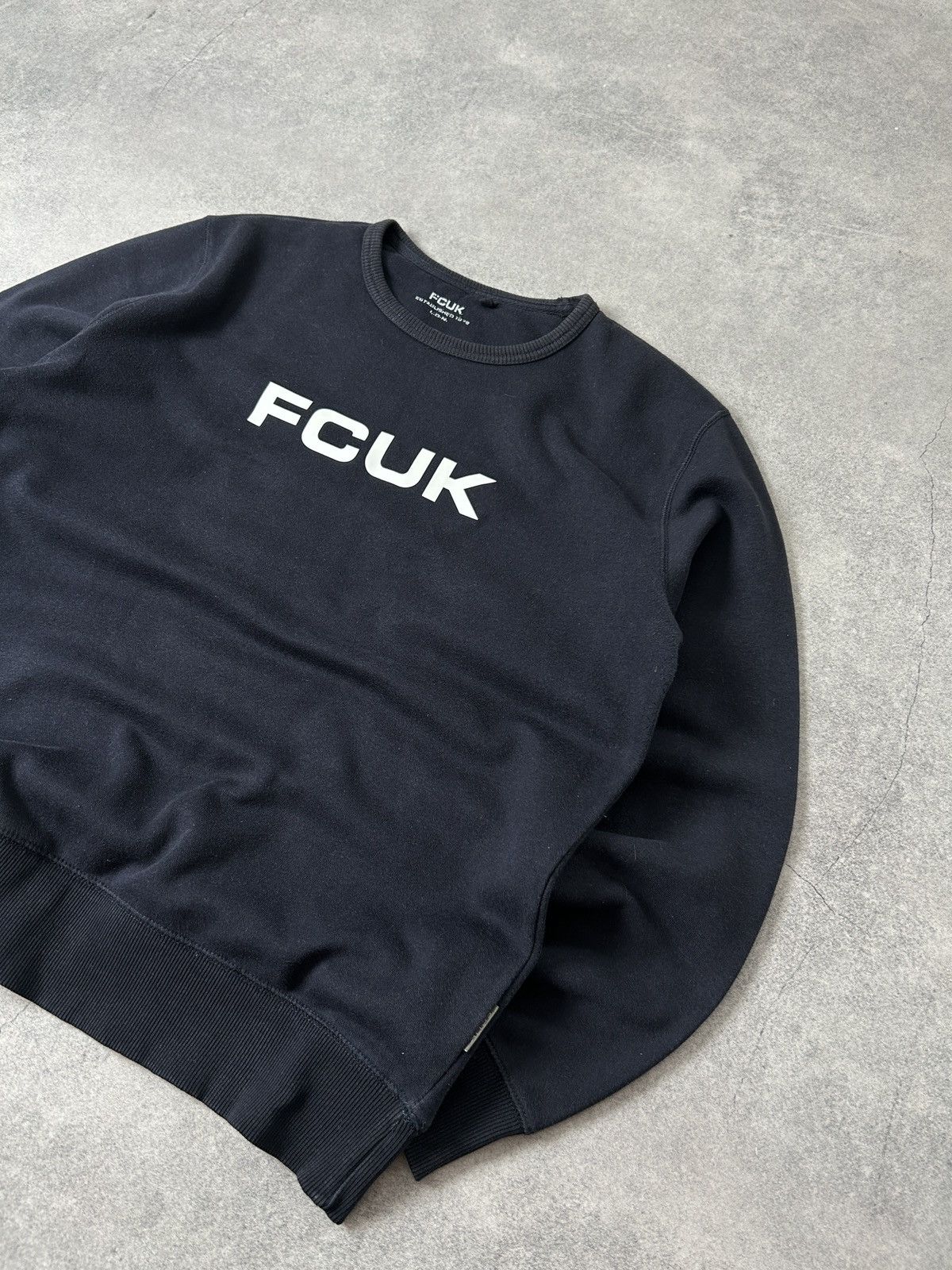 FCUK Vintage Fuck big logo sweatshirt mens blue y2k Size US L / EU 52-54 / 3 - 3 Thumbnail