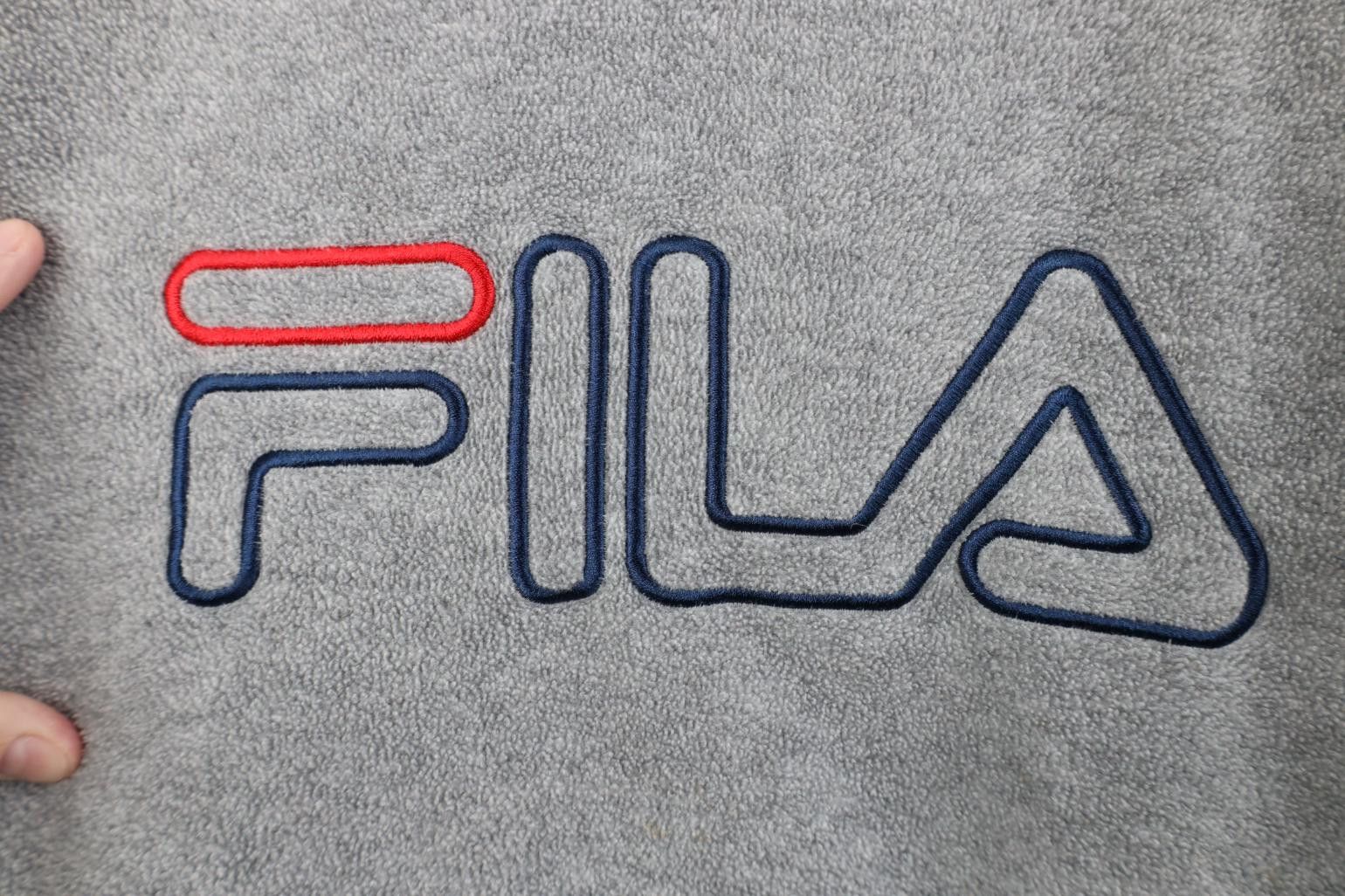 Fila Vintage 90s Fila Big Logo Fleece Crewneck Sweatshirt Gray Size US XL / EU 56 / 4 - 4 Thumbnail