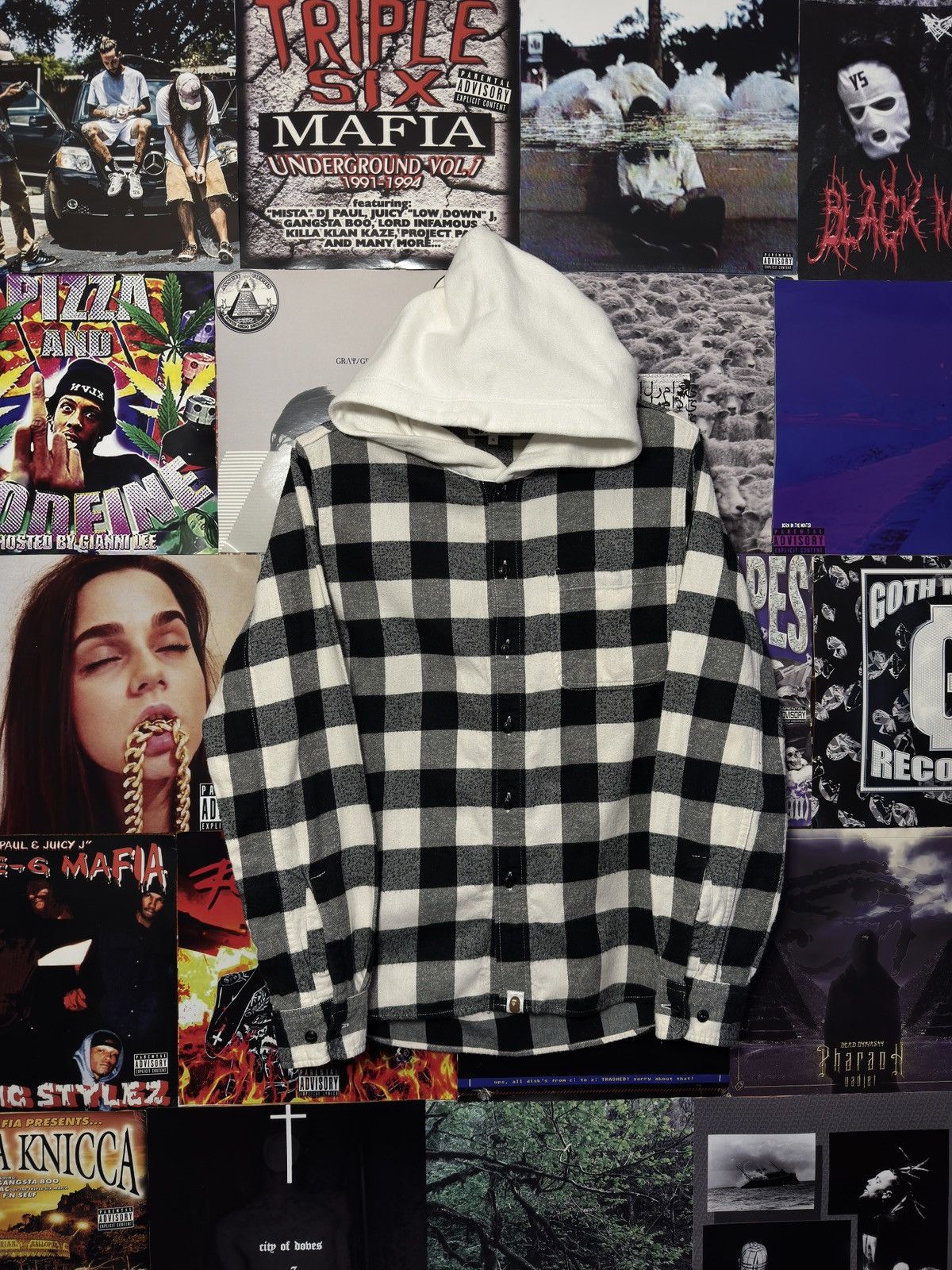Bape Bape A Bathing Ape Plaid Shirt Hoodie Size US S / EU 44-46 / 1 - 3 Thumbnail