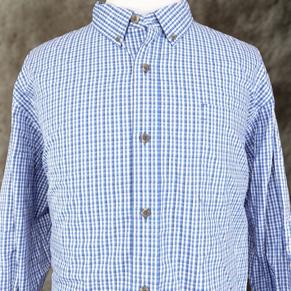 Vintage Red Head Band Co Blue Gingham Check Button Down Shirt Mens 3XL Size US XXL / EU 58 / 5 - 1 Thumbnail