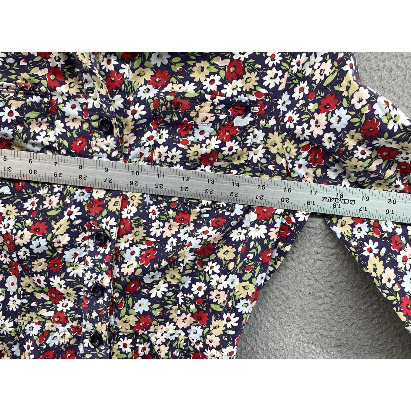 Lands' End Lands' End Floral Cotton Button Up 3/4 Sleeve Dress Women's Size 2 Multicolor Knit Dress Long Sleeves T-Shirt Dress Flowers Womens Size XS / US 0-2 / IT 36-38 - 5 Thumbnail