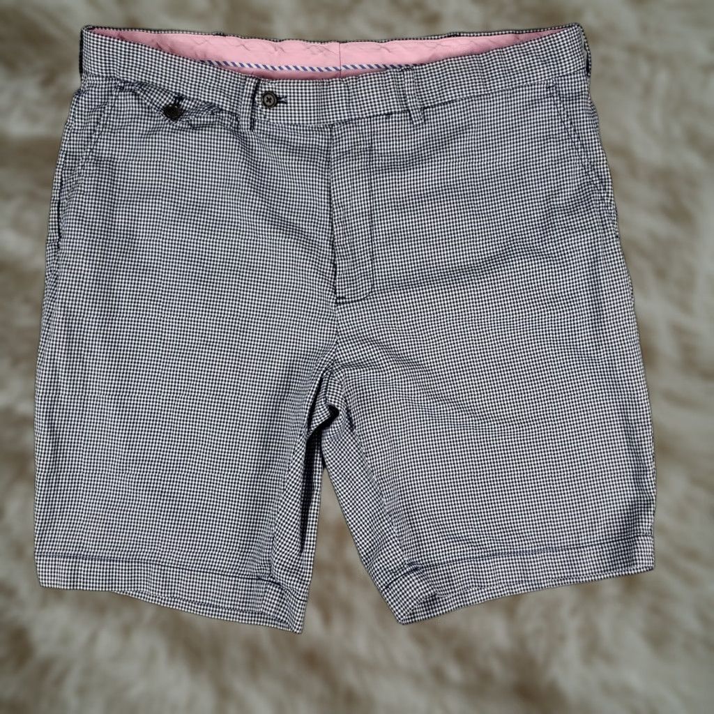 Ralph Lauren VINTAGE Ralph Lauren Shorts Mens Size 38 Flat Front Chino Blue Check Casual Office Classics Size US 38 / EU 54 - 1 Thumbnail