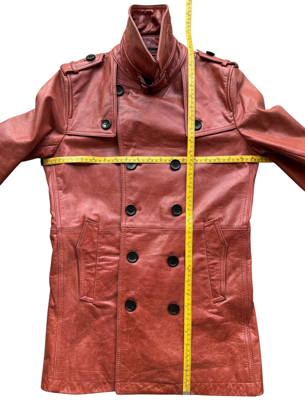 Vintage Michael Klein Faded Red Blazer Leather Jacket Size US S / EU 44-46 / 1 - 13 Thumbnail