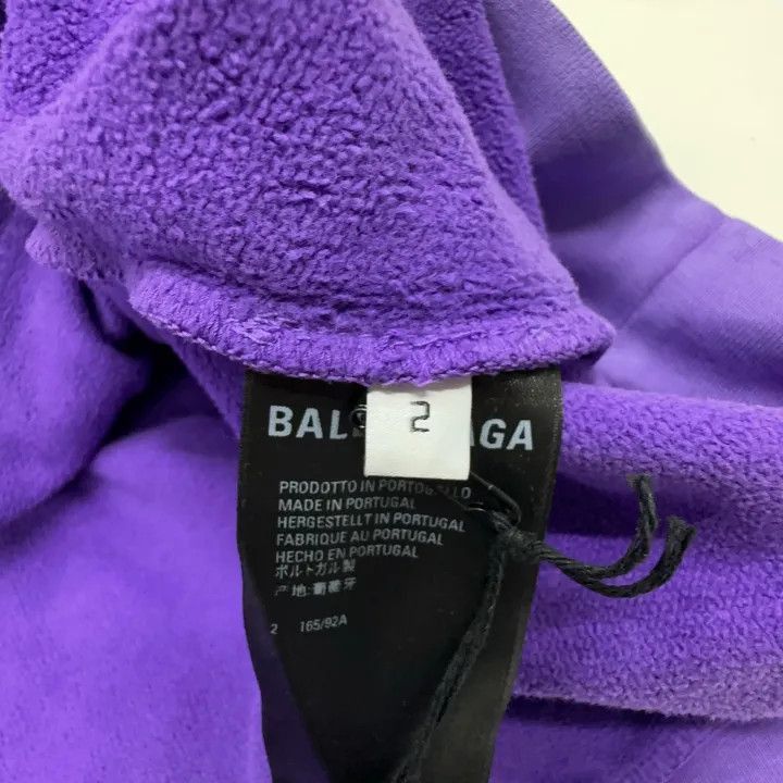 Balenciaga Balenciaga SS22 Purple Hooded Sweatshirt 0079-2507 Size M / US 6-8 / IT 42-44 - 4 Thumbnail
