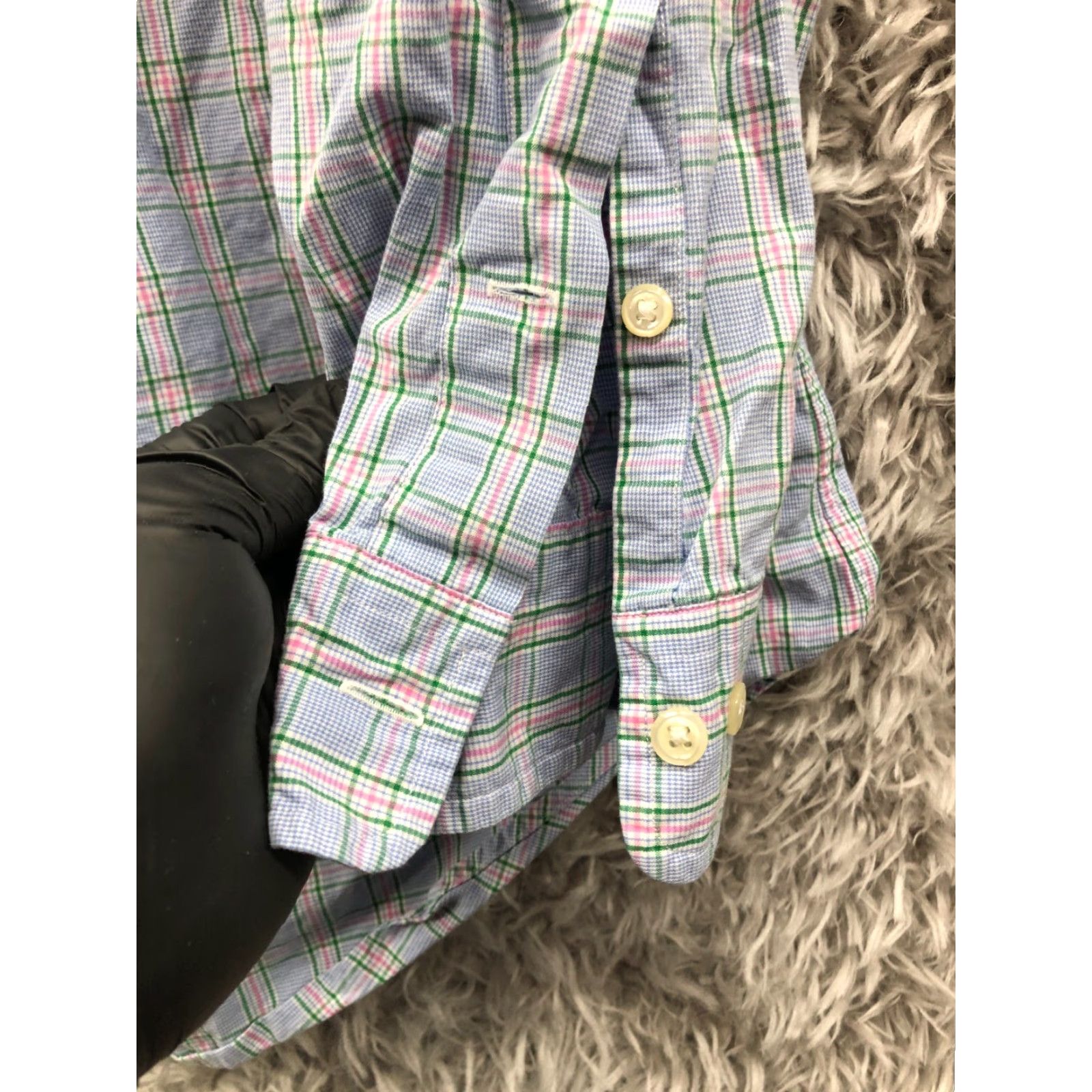 Ralph Lauren Ralph Lauren Shirt Mens Long Sleeve Button-Down Collar Blue Check 15.5 32/33 Regular Pattern Size US L / EU 52-54 / 3 - 4 Thumbnail