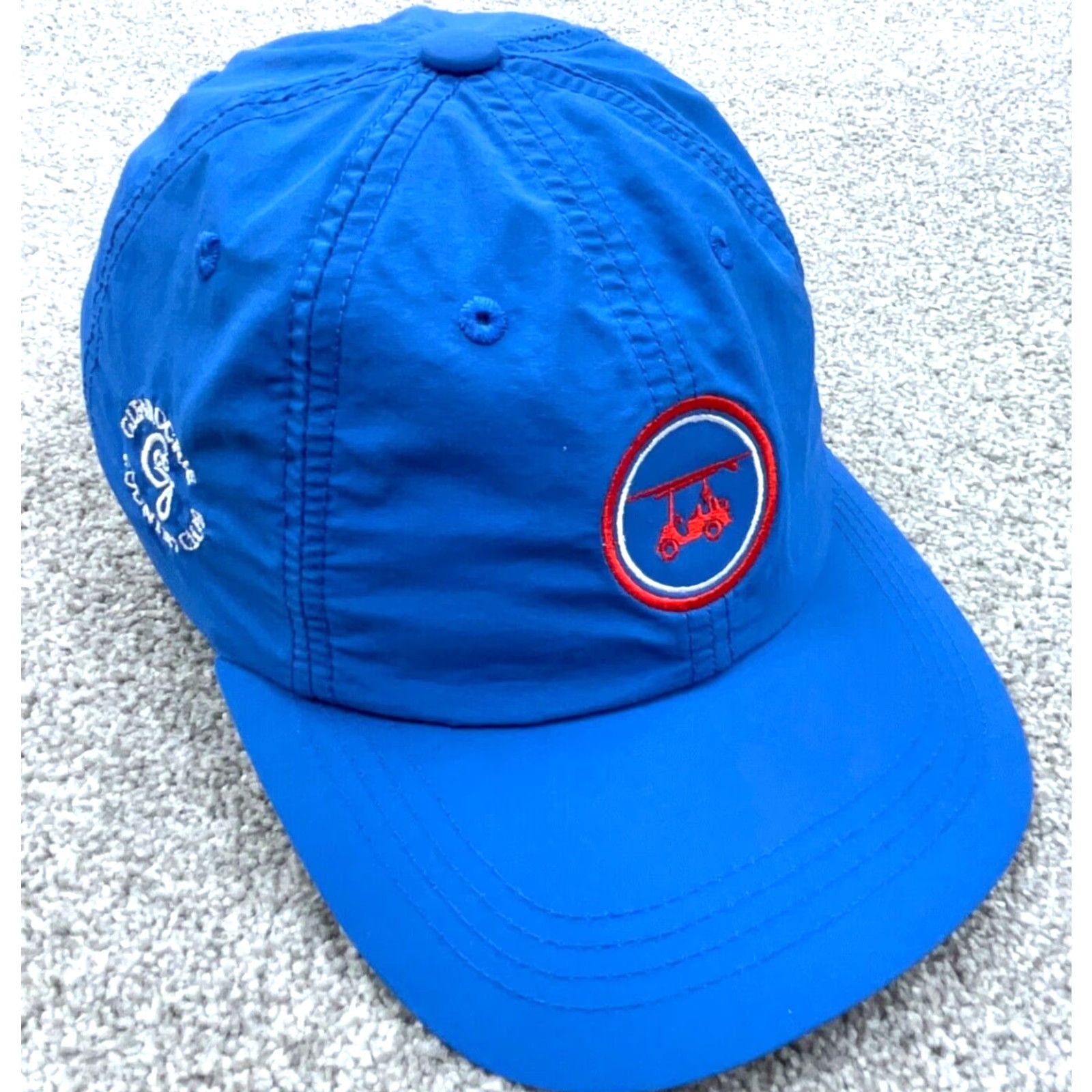 Vintage Bald Head Blues Golf Hat Cap Adjustable Strap Back Blue Lightweight Performance Wicking Size ONE SIZE - 2 Thumbnail