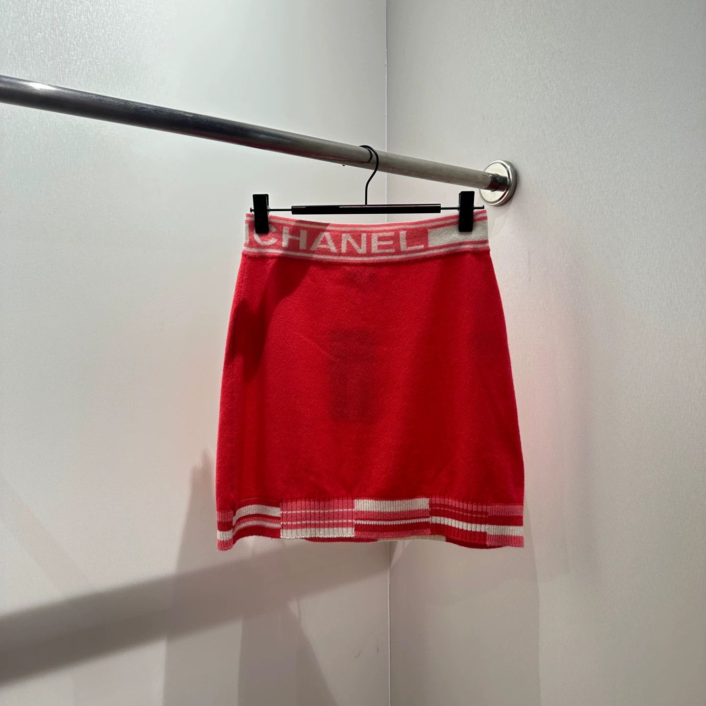Chanel logo letter cashmere skirt 34