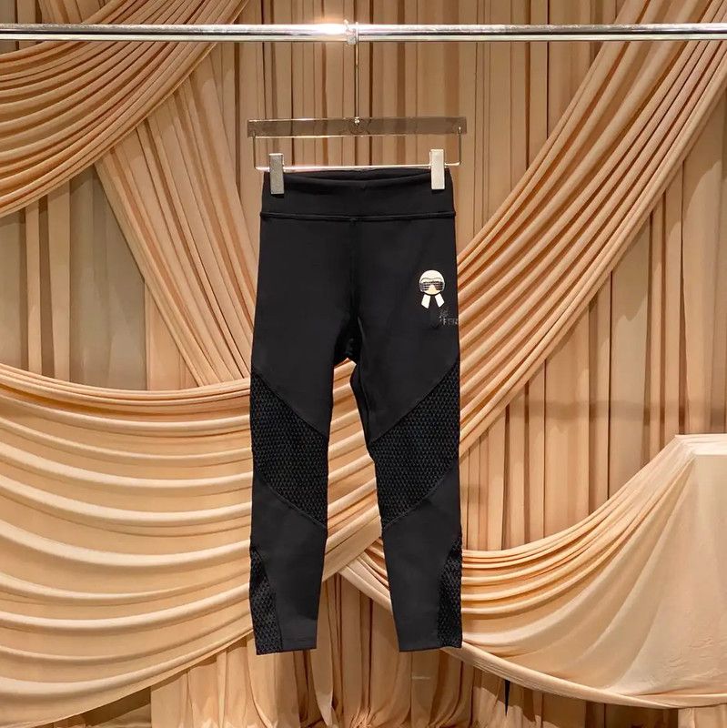 Fendi Fendi Black Cotton Casual Pants for Women 0089 Size 23" - 1 Thumbnail