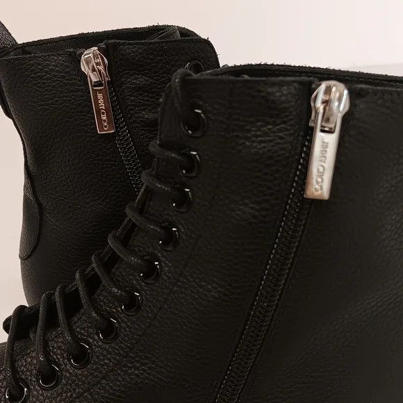 Jimmy Choo Jimmy Choo Halden Pebbled Leather Combat Boots - EU36/US6 Size US 6 / IT 36 - 9 Thumbnail
