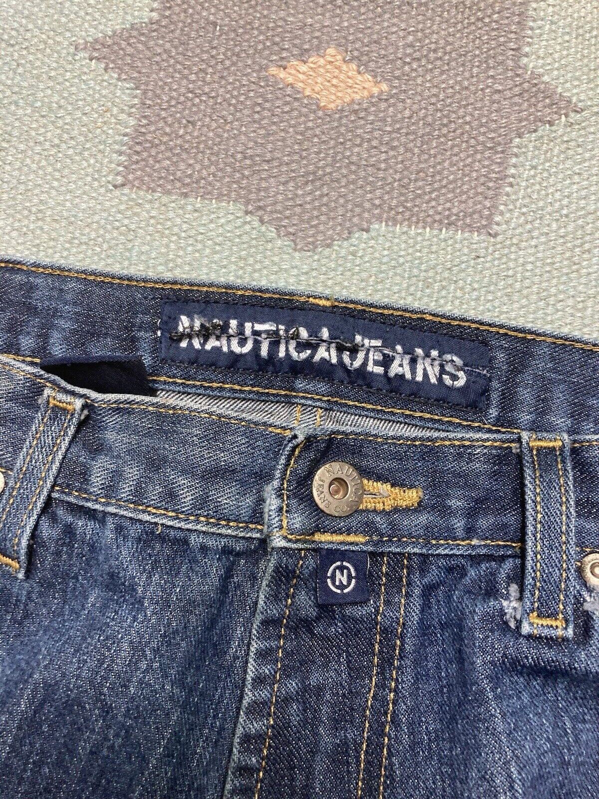 Nautica × Vintage VTG y2k baggy jeans nautica carpenter wide leg skater 34x29 Size US 34 / EU 50 - 8 Thumbnail