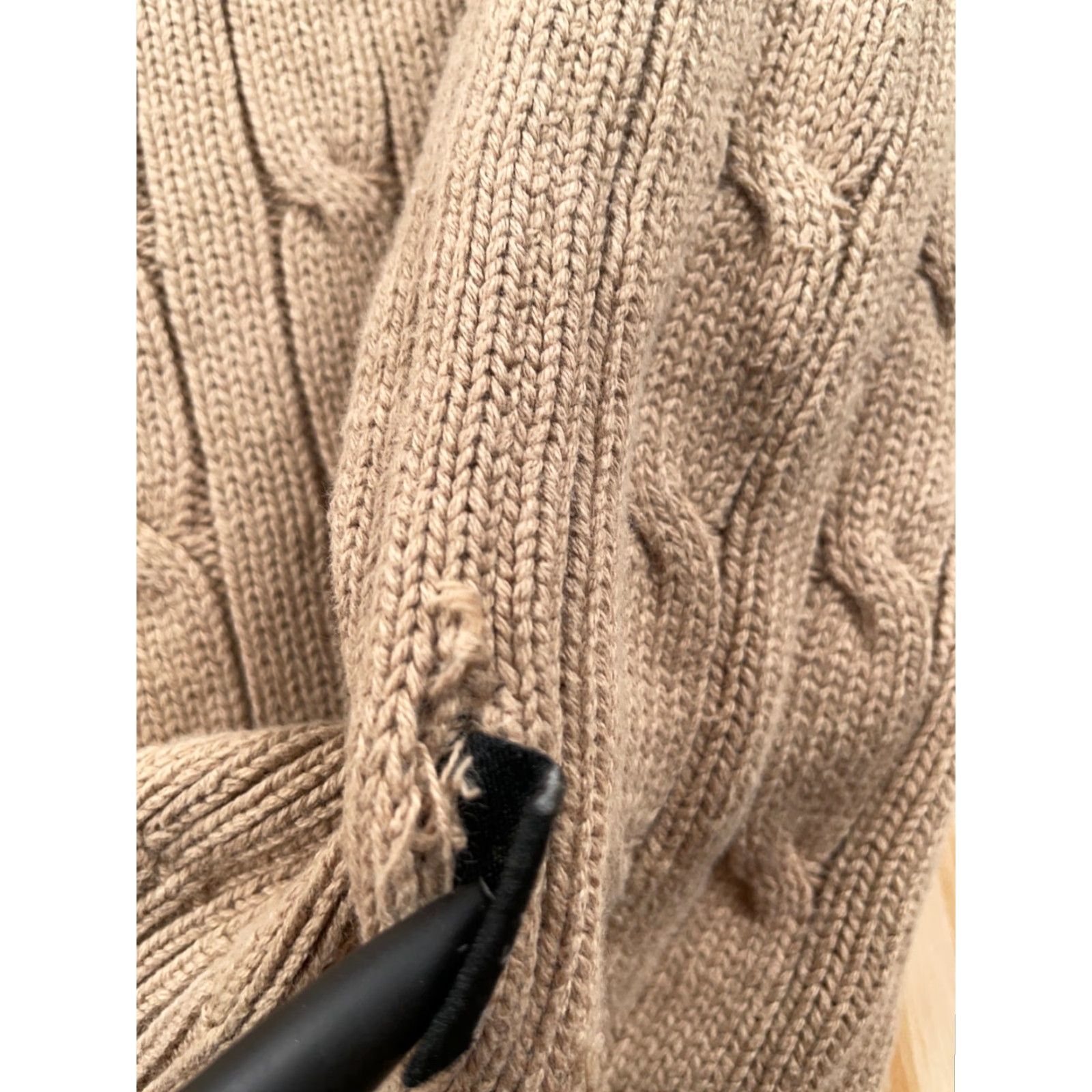 Sean John Sean John Men’s Short Sleeve Cable Knit Sweater 1/4 Zip Fall Winter Casual Hip Hop Large Brown Size US L / EU 52-54 / 3 - 5 Thumbnail