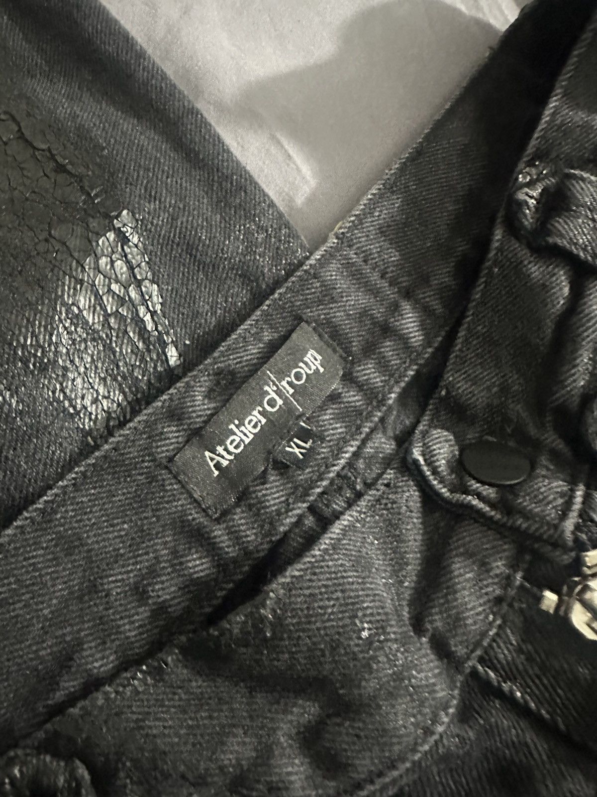 Other ATELIER D’ROUPA CRACKED DENIM JEANS Size US 34 / EU 50 - 4 Thumbnail