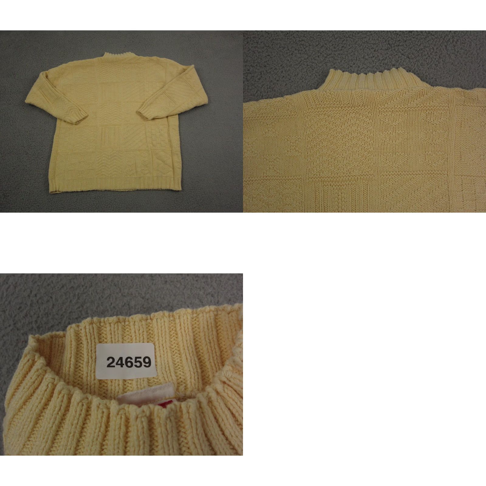 Vintage VINTAGE White Stag Sweater Womens M Raglan Sleeve Yellow Banana Creme 80s Pullover Knit Wool? Cotton Size M / US 6-8 / IT 42-44 - 9 Thumbnail