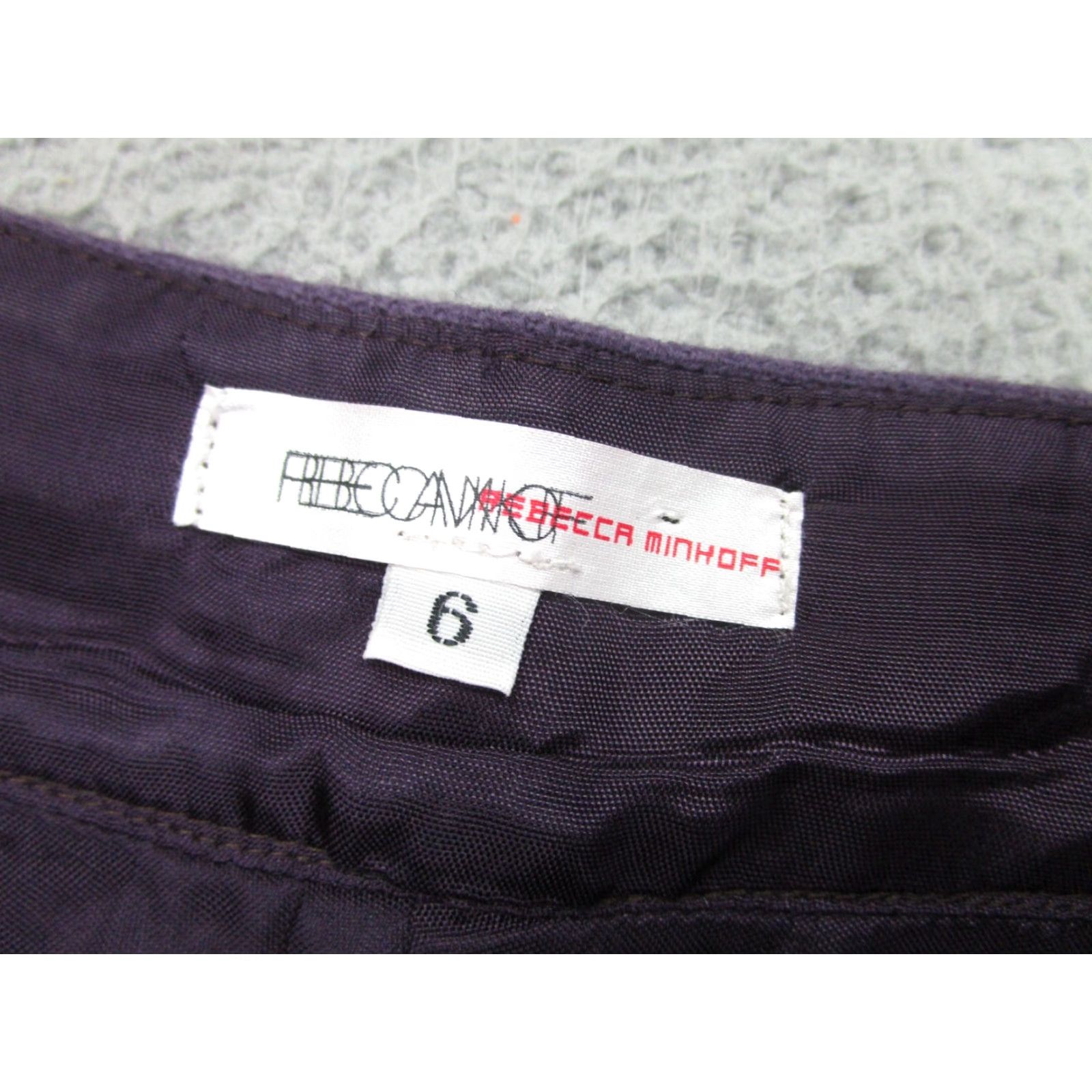 Rebecca Minkoff Rebecca Minkoff Pants Womens 6 Purple Capri Wool Low-Rise Tapered Size 28" / US 6 / IT 42 - 7 Thumbnail