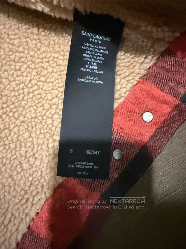 Saint Laurent Paris Saint Laurent Paris Lamb wool plaid jacket. Size US S / EU 44-46 / 1 - 2 Thumbnail