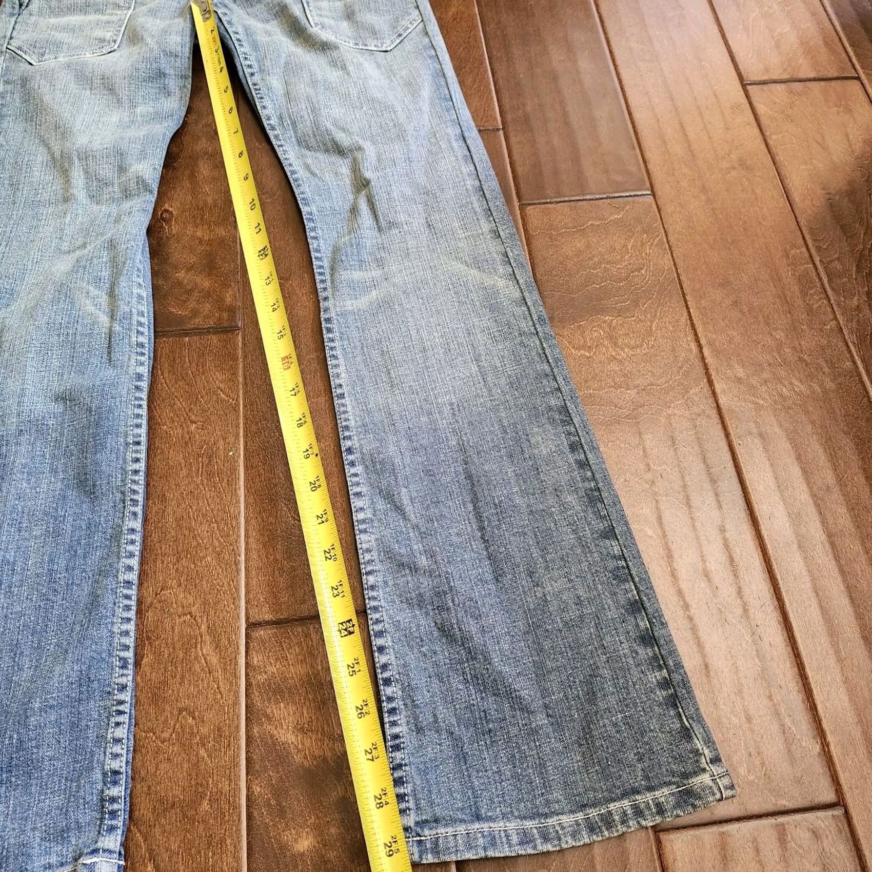 Denime Bu Malibu Denim Straight Jeans Women - Size 1 Regular Blue 29in Inseam Pockets Stretch Cotton Spandex Regular Fit 4 Seasons Size 25" / US 0 / IT 36 - 6 Thumbnail