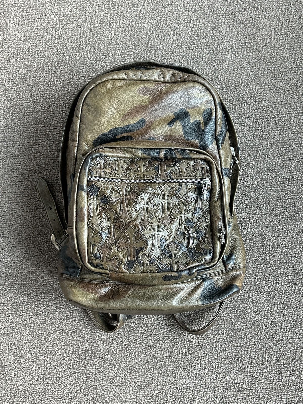 Chrome Hearts Chrome Hearts Seventh Grade Camo Leather Cross Backpack Size ONE SIZE - 2 Thumbnail