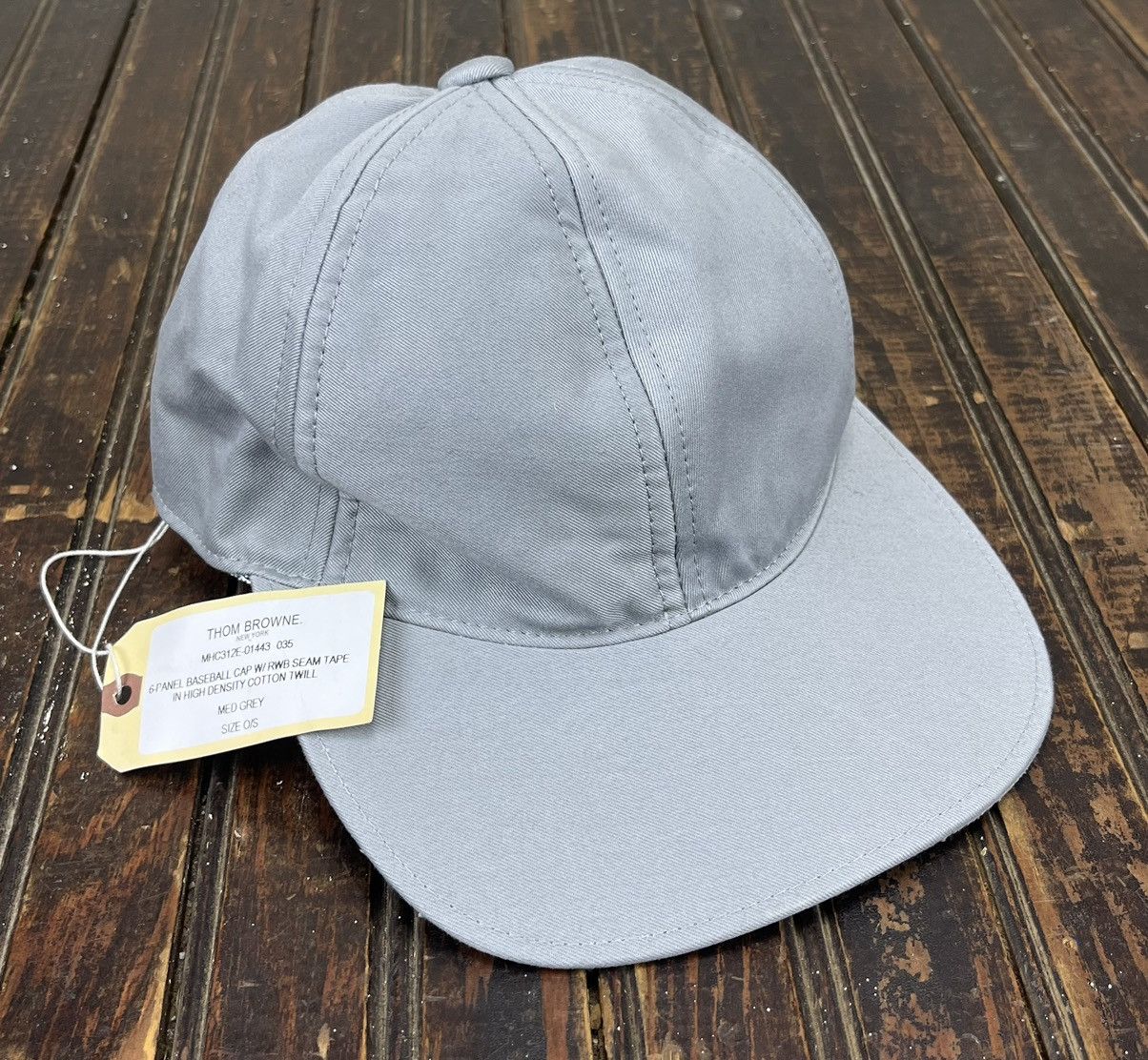 Thom Browne Thom Browne Grey 6-Panel Baseball Cap Size ONE SIZE - 1 Thumbnail