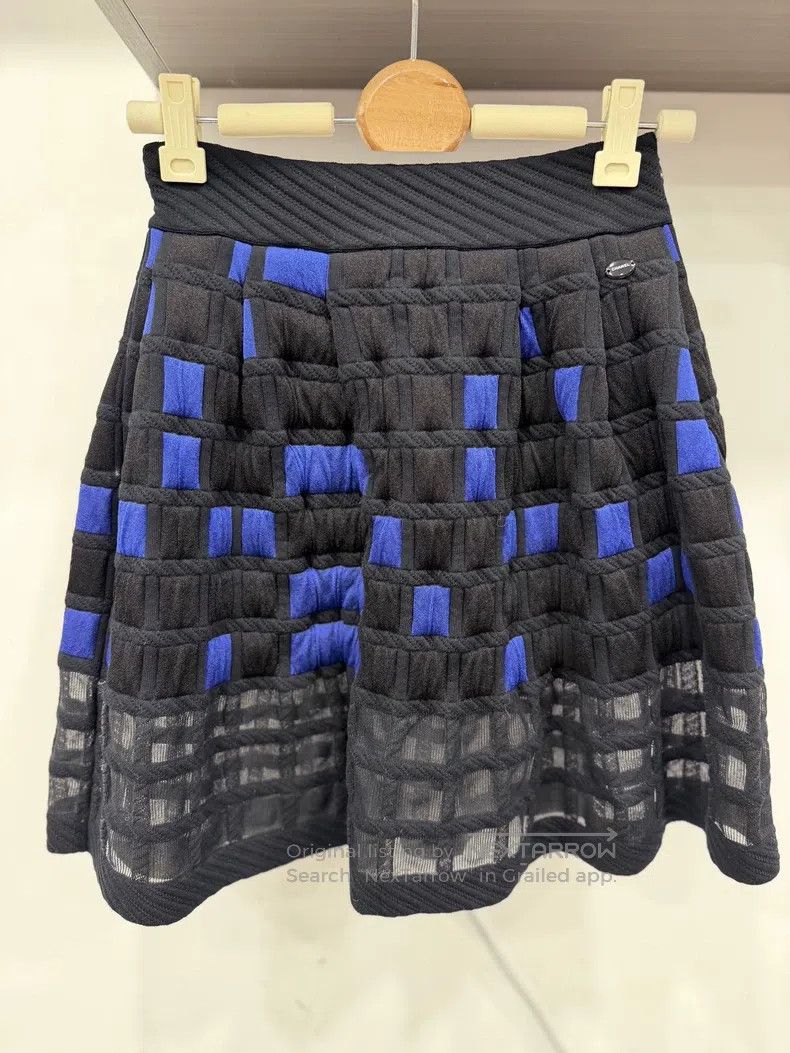 Chanel Chanel Black and blue and purple skirt Size 25" / US 0 / IT 36 - 1 Thumbnail