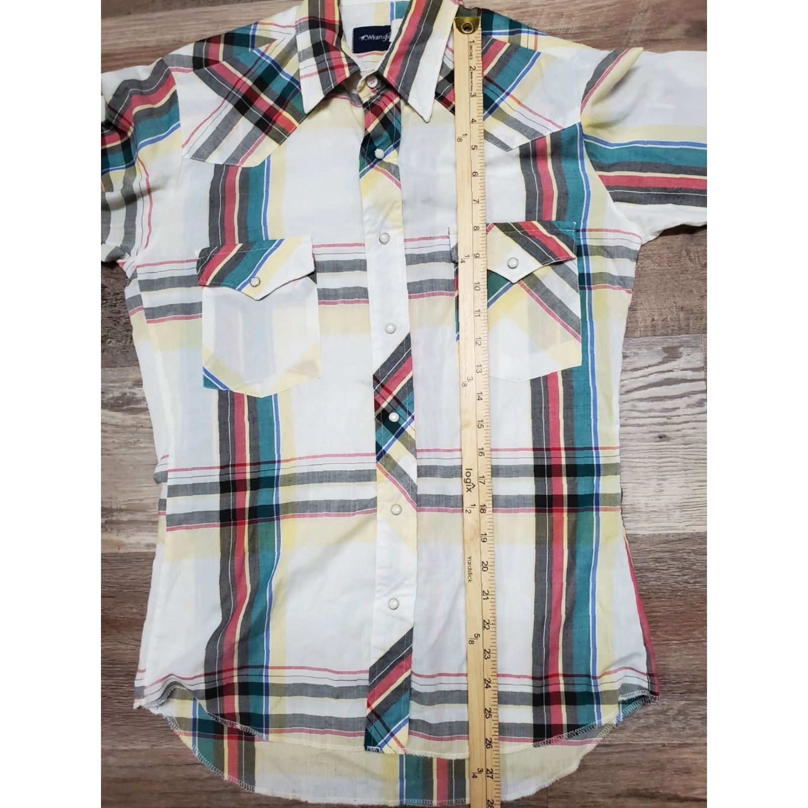 Wrangler VINTAGE Wrangler Western Shirt Men’s Small Short Sleeve Pearl Snap Pockets Size US S / EU 44-46 / 1 - 7 Thumbnail