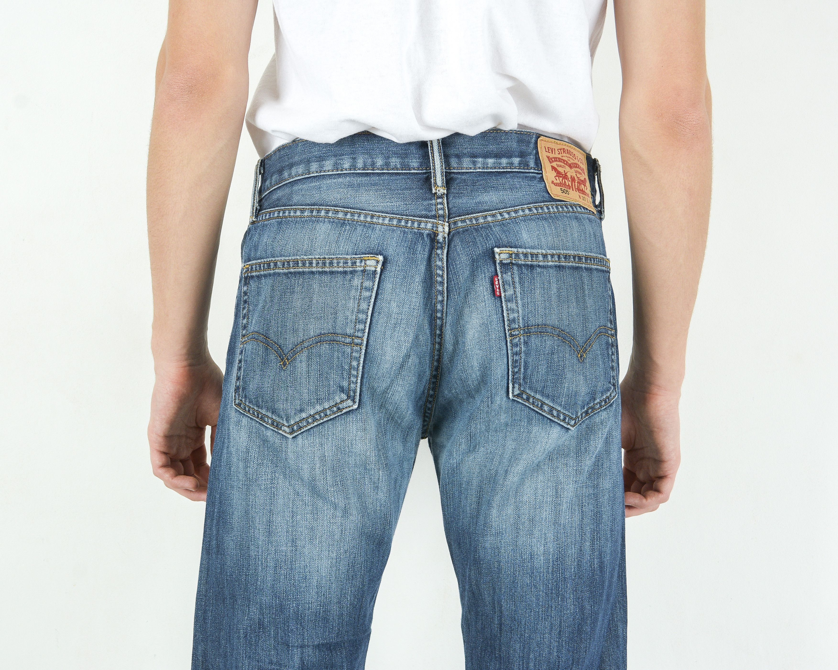 Levi's 505 W33 L34 Regular Straight Jeans Denim Trousers Pants Size US 33 - 5 Thumbnail