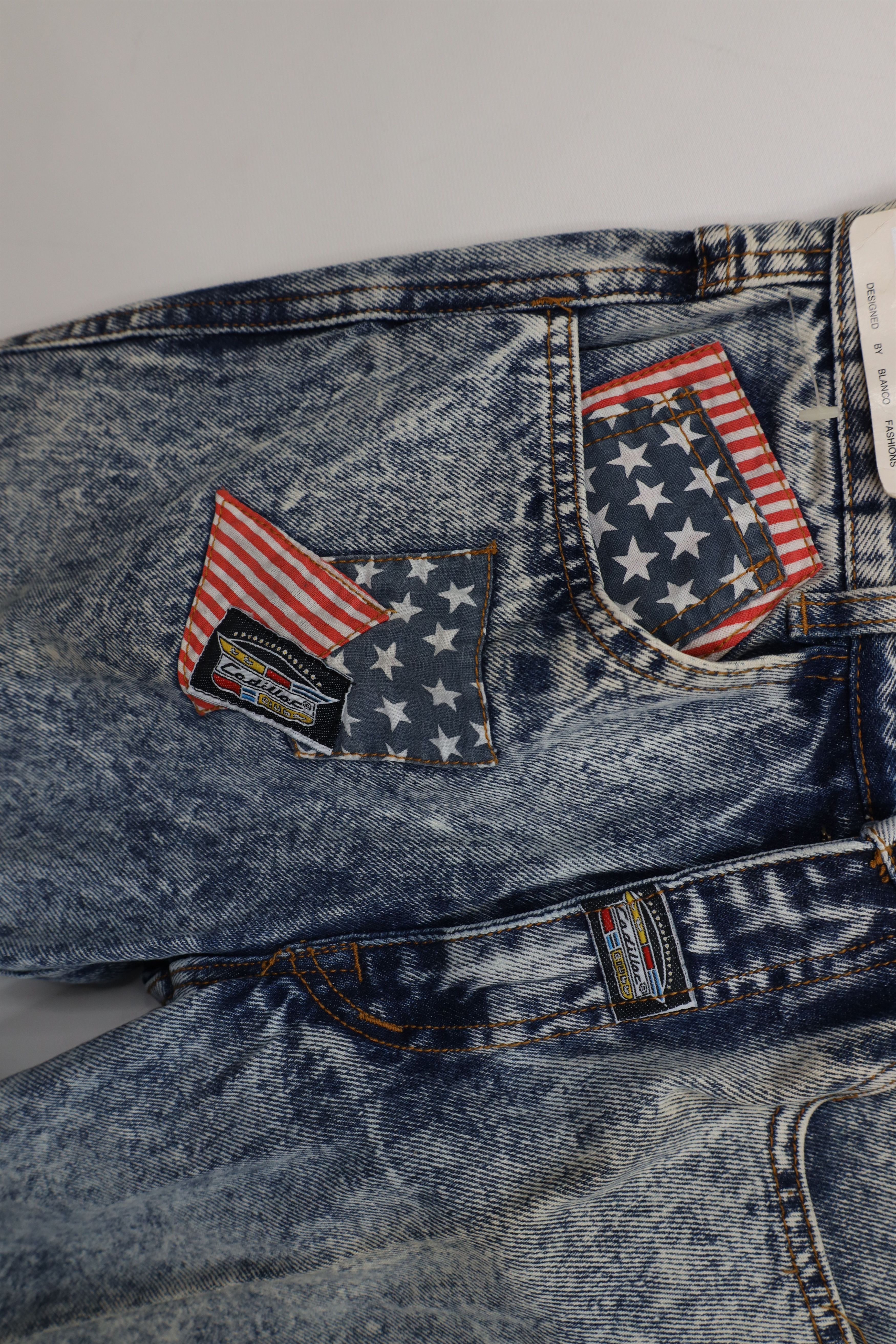 Cadillac Deadstock Vintage 80s 90s Cadillac Acid Wash Denim Jeans Size 28" / US 6 / IT 42 - 7 Thumbnail