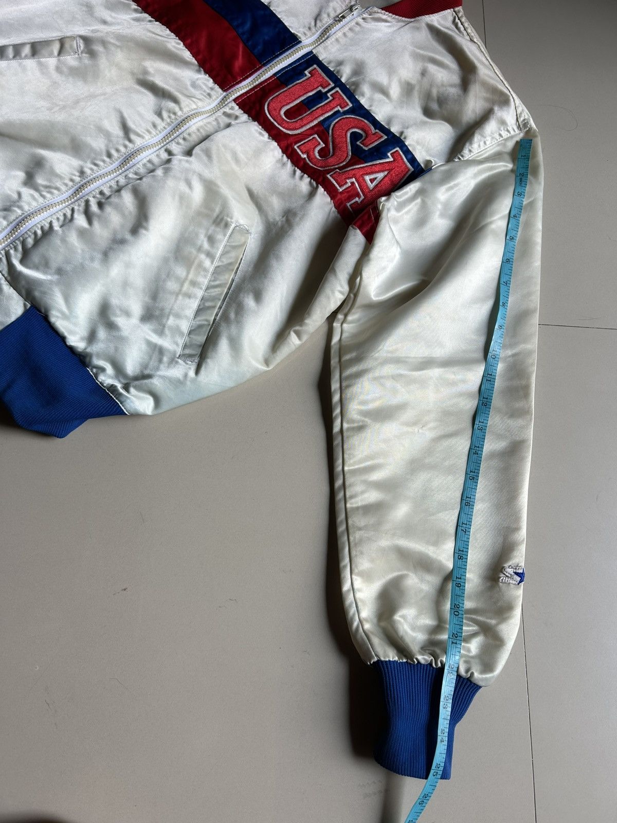 Starter 80’s STARTER Olympic USA Team Nylon Stadium Varsity Jacket Size US L / EU 52-54 / 3 - 20 Thumbnail