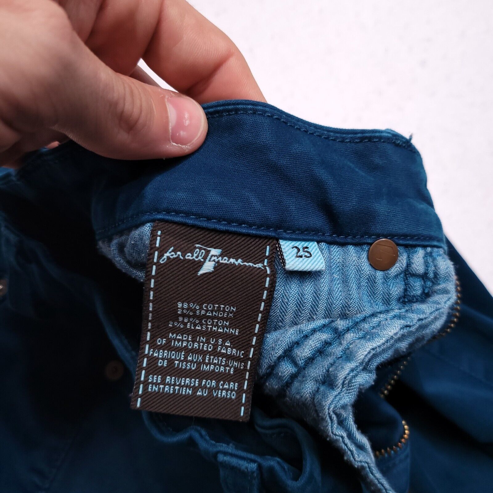 7 For All Mankind 7 For All Mankind Medium Wash Denim Jeans Women Size 25 Blue Size 28" / US 6 / IT 42 - 7 Thumbnail